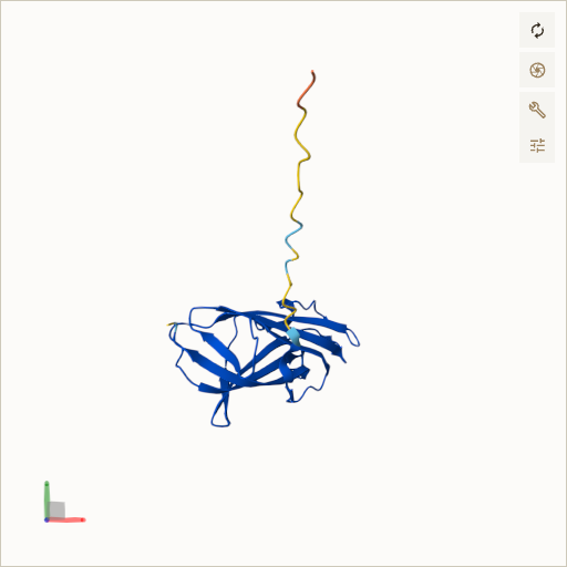 Predicted ribbon structure of NPC2 (P61916) — coloured by sequence position from N-terminus (blue) to C-terminus (red)
